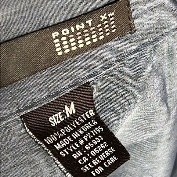 DKNY men’s blue short sleeve button down shirt size Medium - Picture 6 of 9